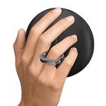 Compact black stainless steel sensor mirror, 3X magnification