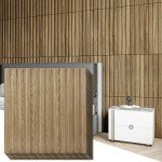 Walnut 3D Fluted Slat Wall Panel Tiles
