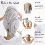 Ultra Soft Pink Hair Towel for Quick Drying