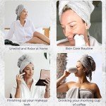 Ultra Soft Pink Hair Towel for Quick Drying