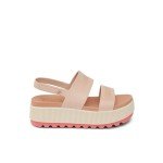 Sunset Coral Women’s Platform Sandals with Velcro Strap