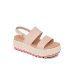 Sunset Coral Women’s Platform Sandals with Velcro Strap