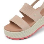 Sunset Coral Women’s Platform Sandals with Velcro Strap