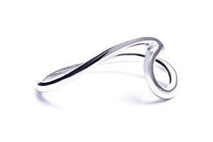 Silver Ocean Wave Ring for Women - Size 6