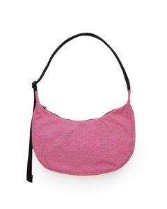 Azalea Pink Medium Nylon Crescent Bag by BAGGU