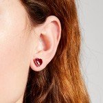 Kate Spade Heart Stud Earrings in Red