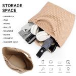 Vegan Leather Woven Tote Bag for Women