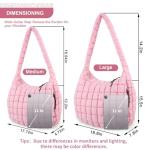 Women's Quilted Puffer Tote Bag - Lightweight Pink
