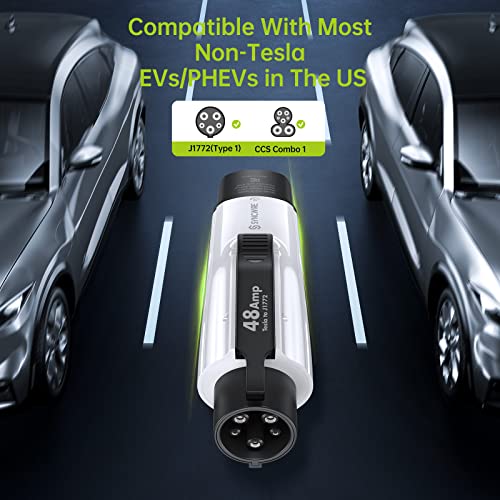 Syncwire Tesla to J1772 Adapter, 48A/250V AC - White