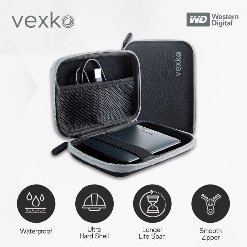Vexko Hard-Shell Portable Charger Case (Black)