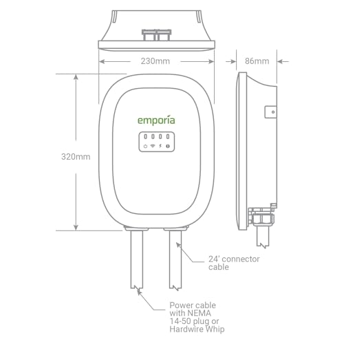 Emporia Level 2 EV Charger with WiFi, 48A