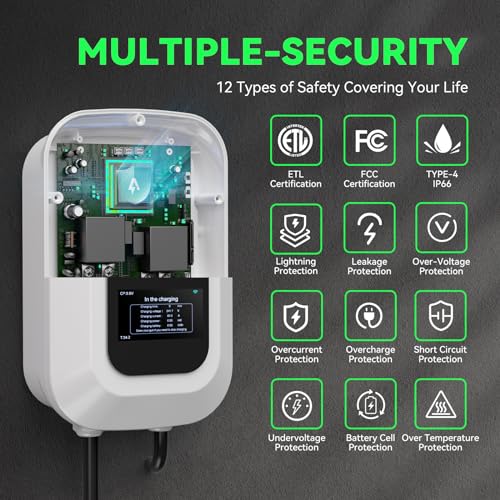 Andeman Level 2 EV Charger with RFID & 25FT Cable