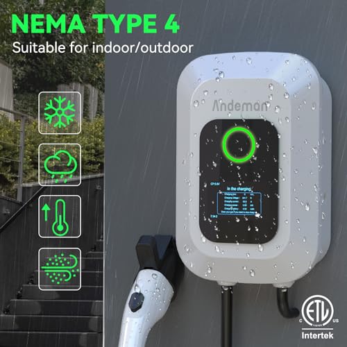 Andeman Level 2 EV Charger with RFID & 25FT Cable