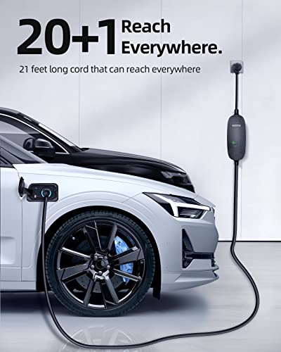 ShockFlo Level 1-2 EV Charger, 16A 110-240V 21ft