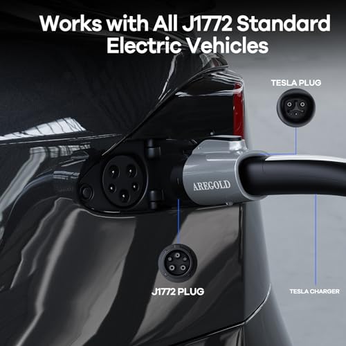 AREGOLD Tesla to J1772 Adapter - 80A, AC Max