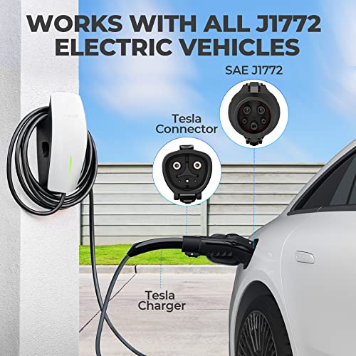 Tesla to J1772 Adapter, 48A 250V with Anti-Drop Lock