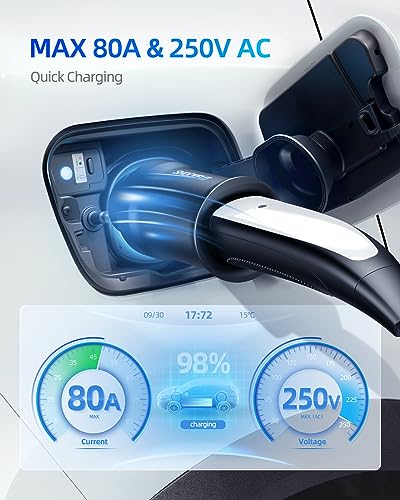 Tesla to J1772 Adapter-80A 250V, Compact Lightweight Adapter