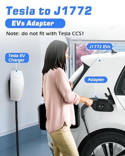 Tesla to J1772 Adapter, 48A Charger, Storage Pouch
