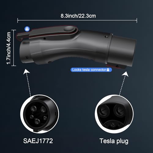 Tesla to J1772 Adapter Max 60A 240V with Security Lock