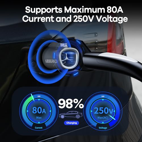 AREGOLD Tesla to J1772 Adapter - 80A, AC Max