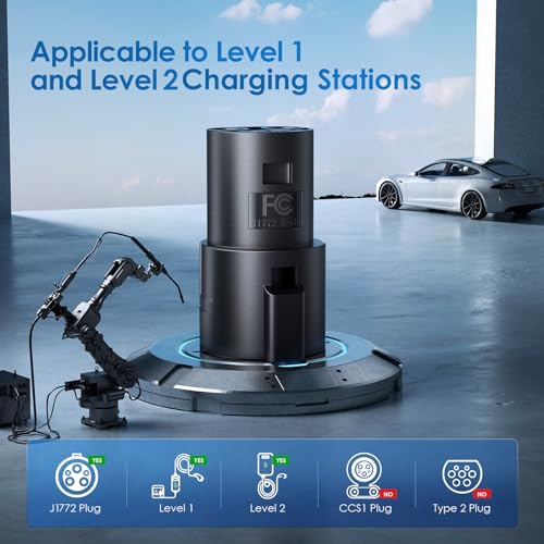 J1772 to Tesla Adapter 80AMP Fast Charging for Model 3 Y X S