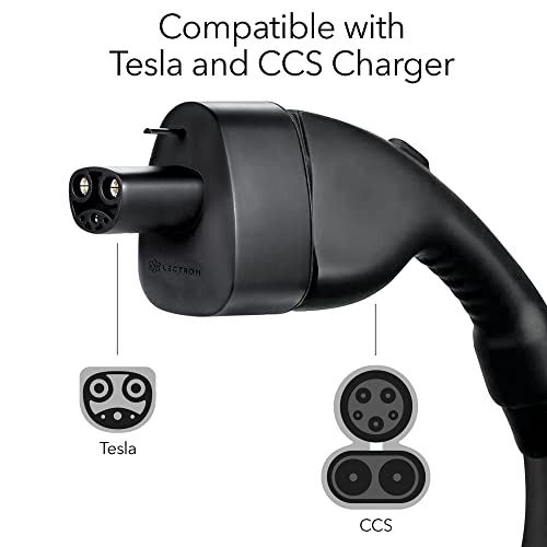 Tesla Owner Exclusive Lectron CCS Adapter for Model 3, Y, S, X (Black)