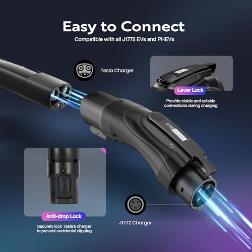 VIVOHOME Tesla to J1772 Adapter with Anti-Drop Lock