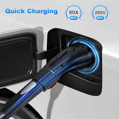 NEXPOW Tesla to J1772 Adapter - 60A 250V Plugin