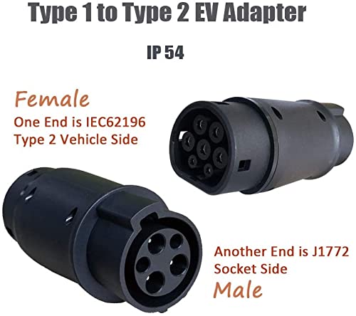 KHONS Type 1 to Type 2 EV Charging Adapter