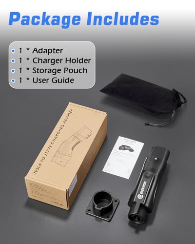 Tesla to J1772 Adapter, 48A Charger, Storage Pouch