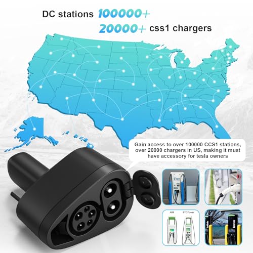 Tesla CCS1 Adapter, 250KW J1772 Nacs Charger, EV Charging