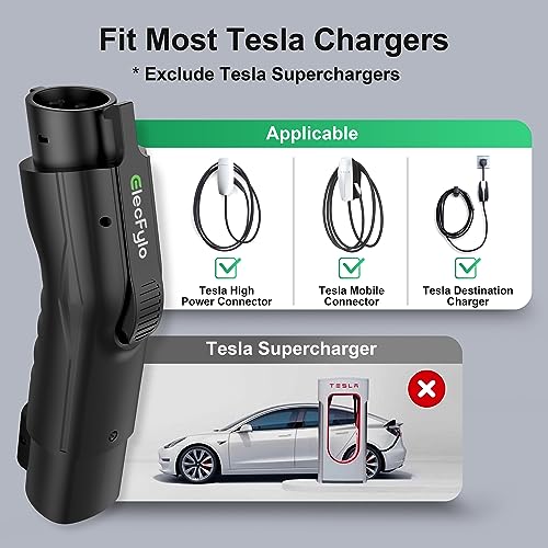 ElecFylo Tesla to J1772 Adapter - Universal, FCC Certified