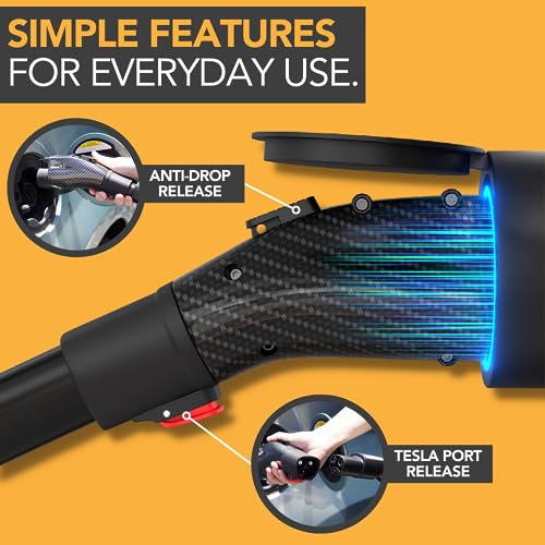Tesla to J1772 Adapter - Max 60A/250V - Weather Proof