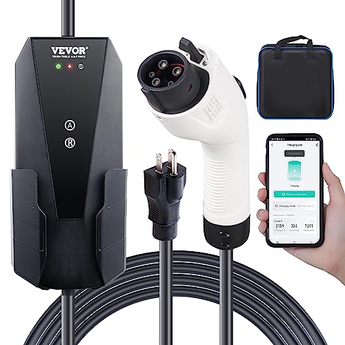 Portable Level 1+2 EV Charger with 28ft Cable