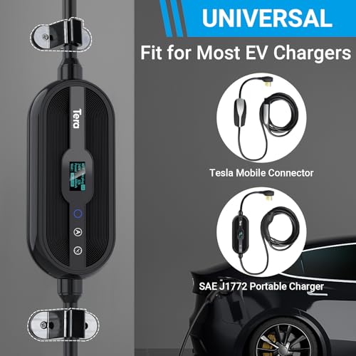 Tera EV Charger Holder: Universal Wall Mount Bracket Clamp