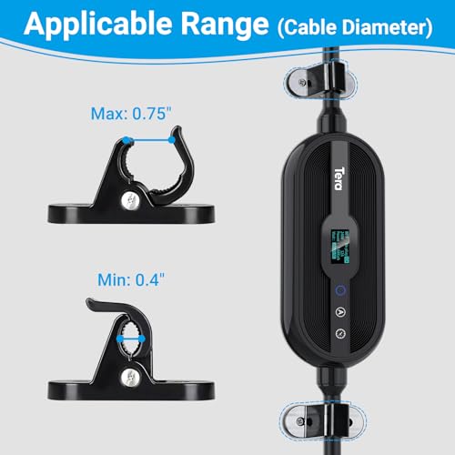 Tera EV Charger Holder: Universal Wall Mount Bracket Clamp