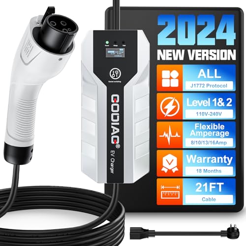 Portable EV Charger with Adjustable Power Levels