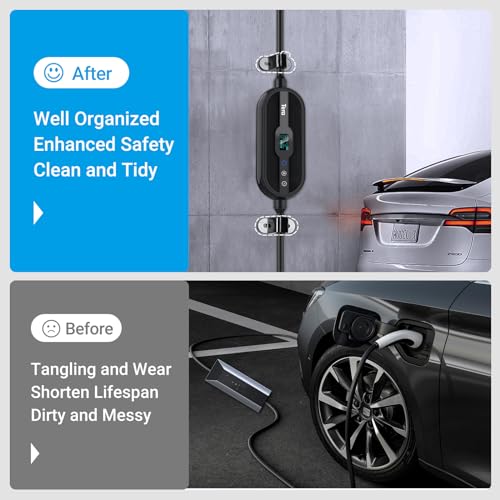 Tera EV Charger Holder: Universal Wall Mount Bracket Clamp
