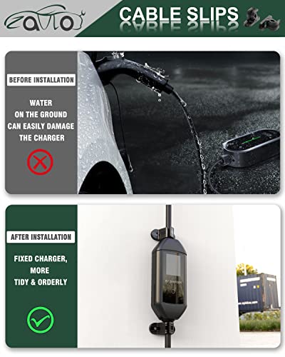ZQULOYO Wall Mount Charger Cable Holder Bracket Black