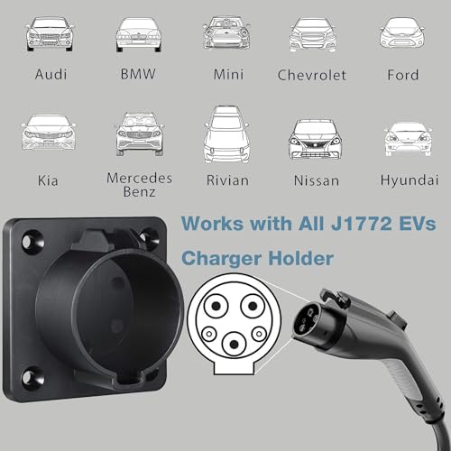 HUKURU EV Charger Cable Holder with J-Hook