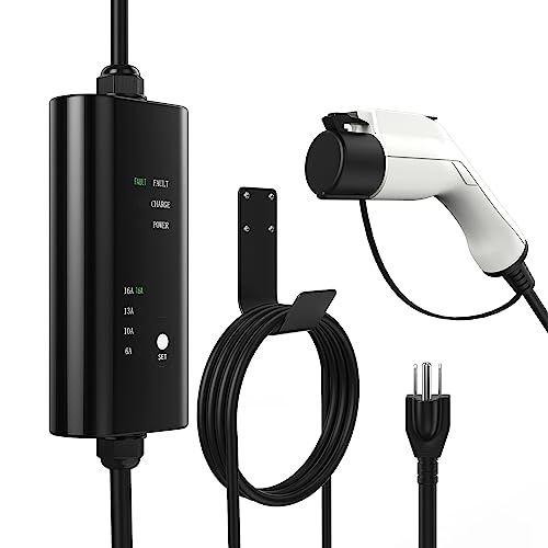 Portable NEMA 5-15 EV Charger with Adjustable Amp Settings