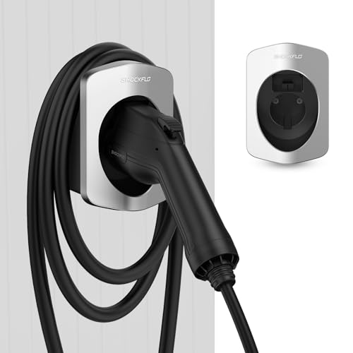 ShockFlo H1 Silver Painted EV Charger Holder-PC Material