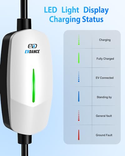 EVDANCE Level 2 EV Charger 16A 110V-240V 25ft