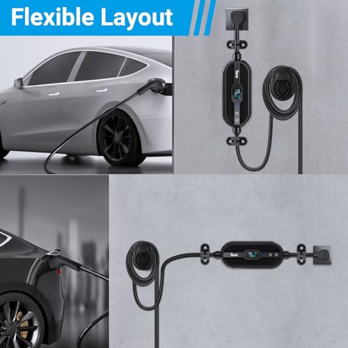 Tera EV Charger Holder: Universal Wall Mount Bracket Clamp