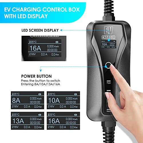 EVJUICION Level 1-2 EV Charger with Adjustable Current