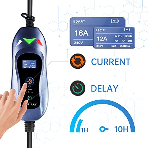Adjustable Level 1/2 EV Charger with 25ft Cable