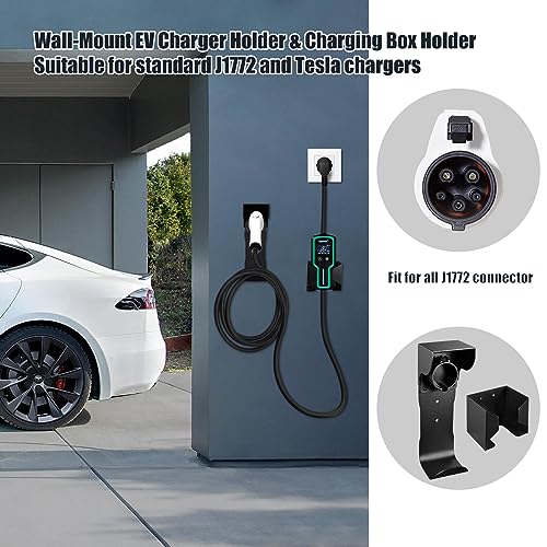 Electric Vehicle Charger Wall Mount Holder Set