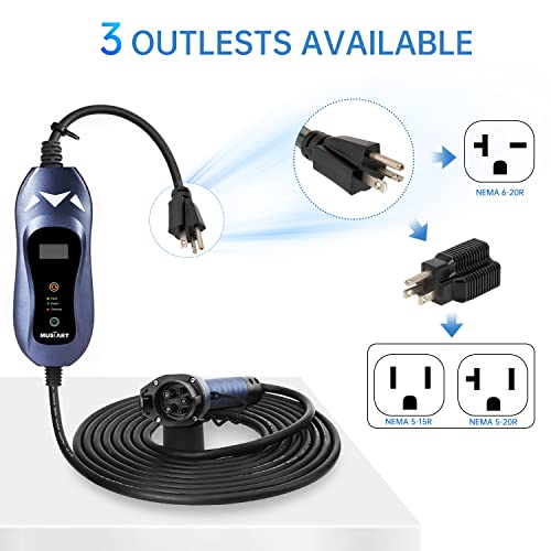 Adjustable Level 1/2 EV Charger with 25ft Cable