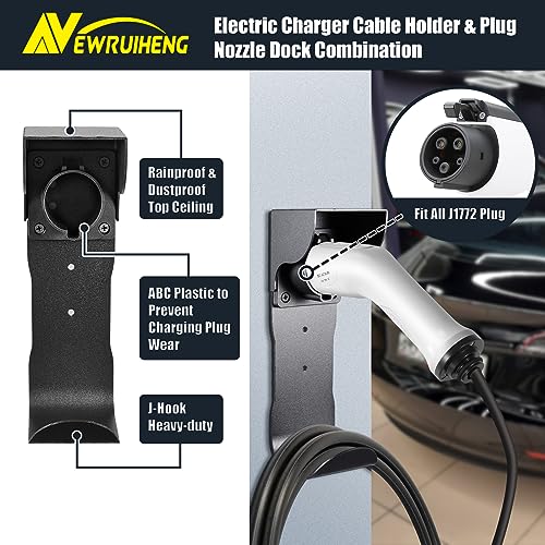 Electric Vehicle Charger Wall Mount Holder Set