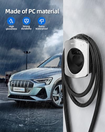 ShockFlo H1 Silver Painted EV Charger Holder-PC Material